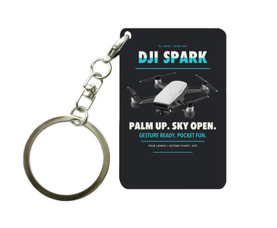 DJI Spark Key Chain design on black key chain