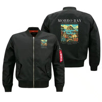 Thumbnail for MORRO BAY - Poster - Bomber Jacket - Black