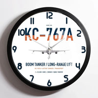 Thumbnail for Boeing KC-767A design on white framed wall clock