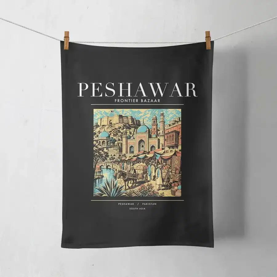 PESHAWAR - Poster - Towel - Black