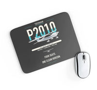 Thumbnail for Tecnam P2010 design on black rectangle mouse pad