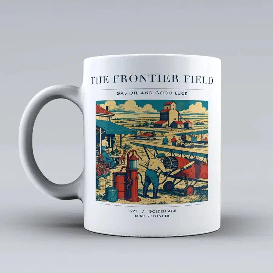 VINTAGE G4034 - The Frontier Field - Ceramic Mug design on white