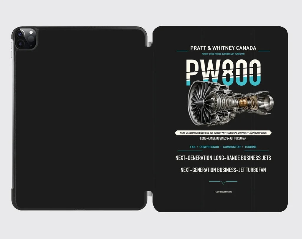 PW800 design on black ipad tablet case