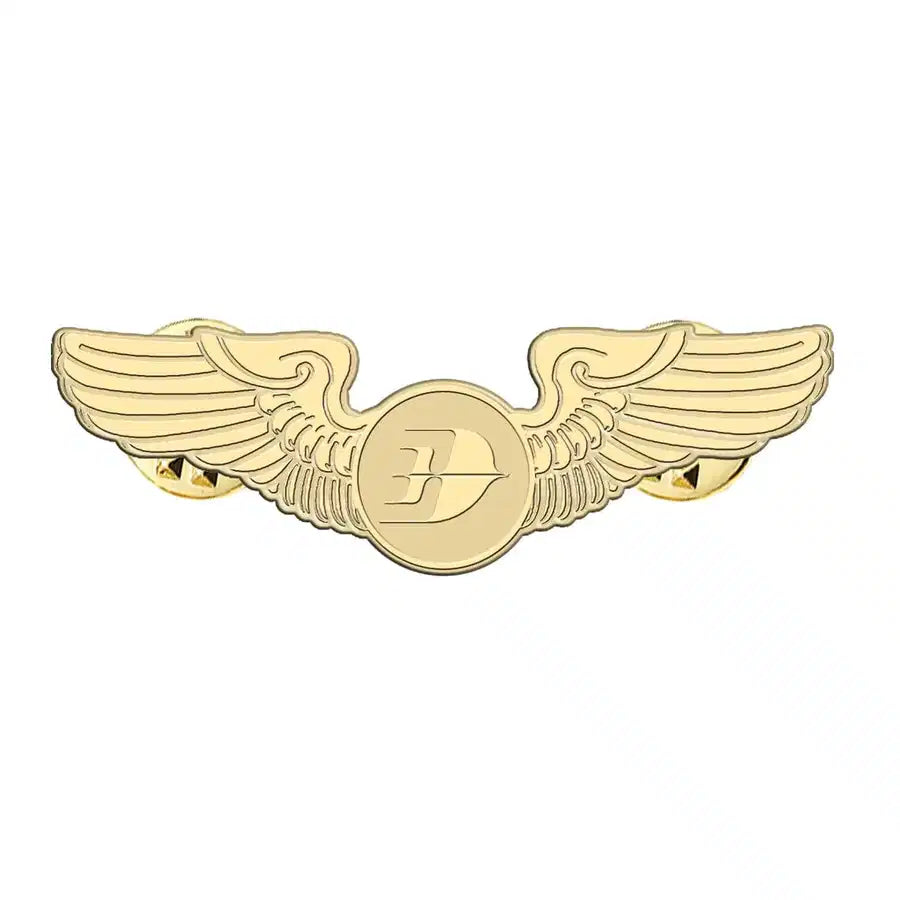 Malaysia Airlines aviation hollow pin in polished alloy.