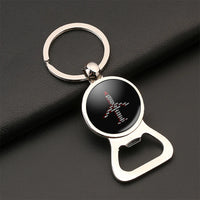 Thumbnail for Airplane Shape Aviation Alphabet Bottle Opener aviation design on bottle-opener key chain, durable metal alloy with built-in.