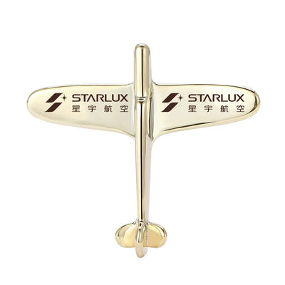 STARLUX Airlines Airplane Shape aviation-themed airplane-shape brooch, polished alloy.