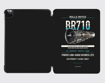 BR710 design on black ipad tablet case