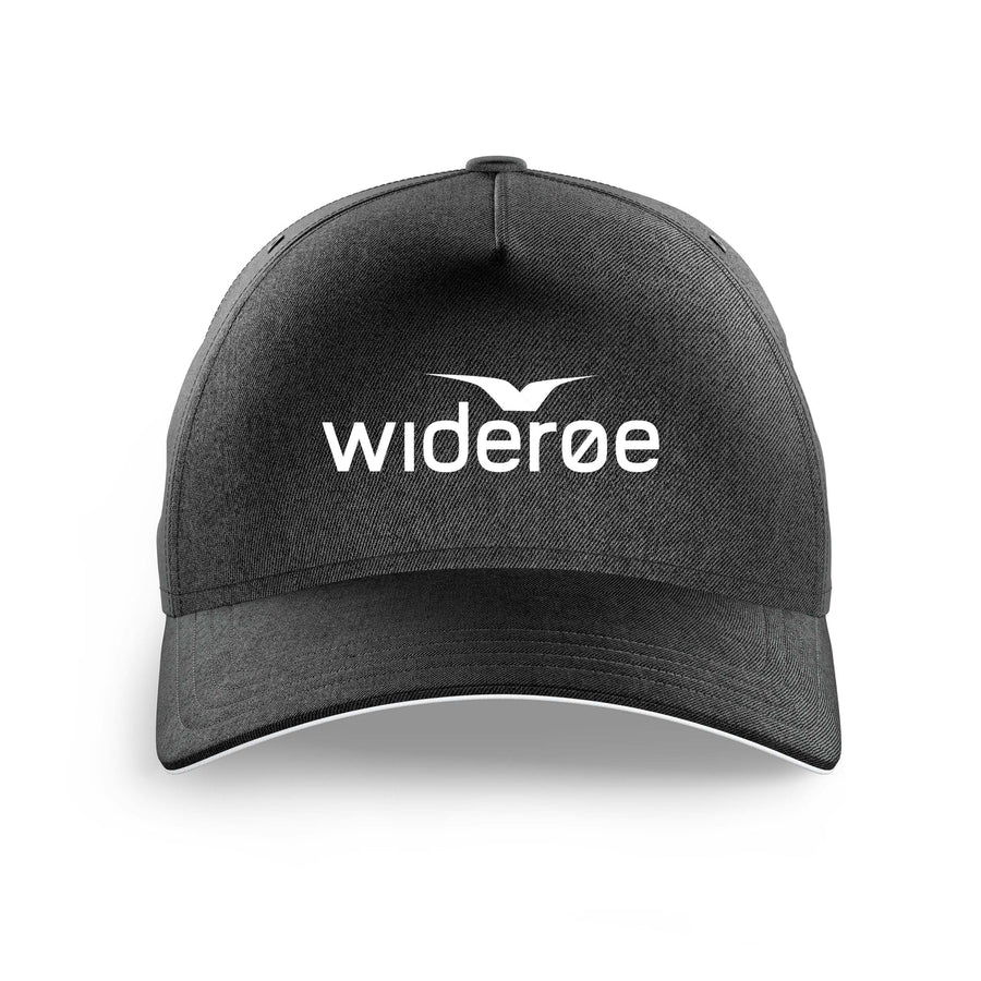 Wideroe Airlines logo printed on black cap