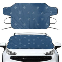 Thumbnail for Nice Airplanes (Blue) Car aviation design on car windshield cover.