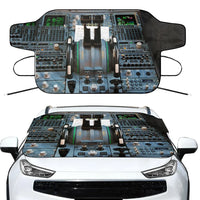 Thumbnail for Airbus A320 Cockpit Car aviation design on car windshield cover.