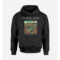 Thumbnail for PORTLAND - Poster - Premium Hoodie - Black