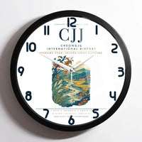 Thumbnail for Cheongju International Airport (CJJ) design on white framed wall clock