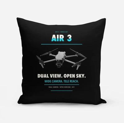 DJI Air 3 design on black pillow