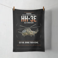 Thumbnail for Sikorsky HH-3E Jolly Green Giant design on black towel