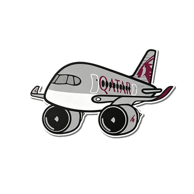 Qatar Airways Airbus A350 aviation design airplane sticker in weather-resistant vinyl.