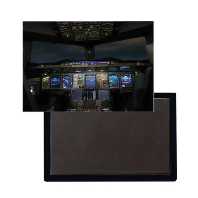 Airbus A380 Cockpit aviation themed magnet, strong neodymium core.