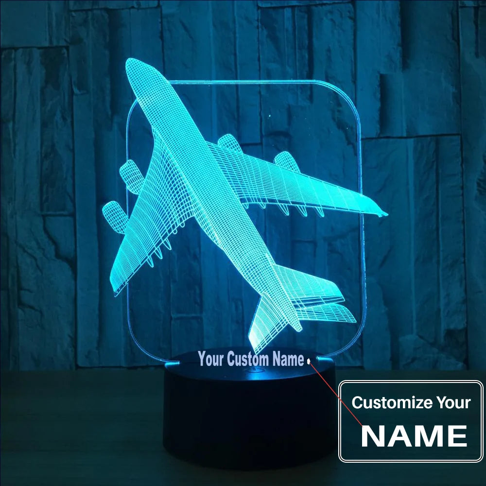 Jumbo & Heavy aviation themed 3D night lamp, premium acrylic with LED.