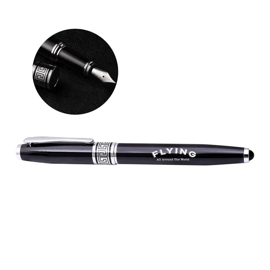 Flying All Around The World rollerball pen - black