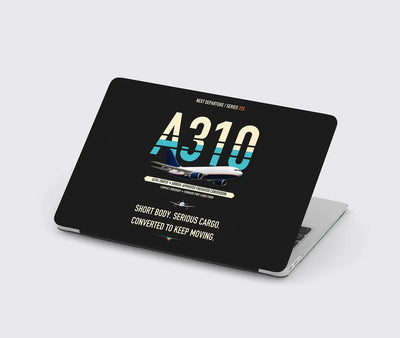 Airbus A310-200P2F design on black MacBook case