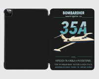 Thumbnail for Bombardier Learjet 35A design on black ipad tablet case