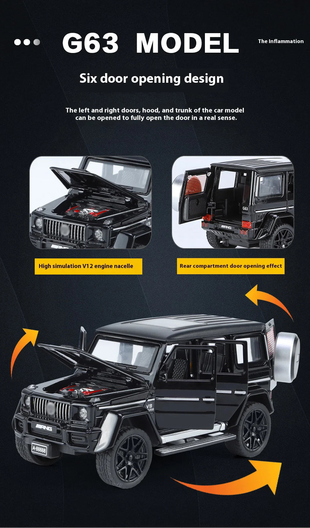 1:32 G63 Alloy Model - view 4
