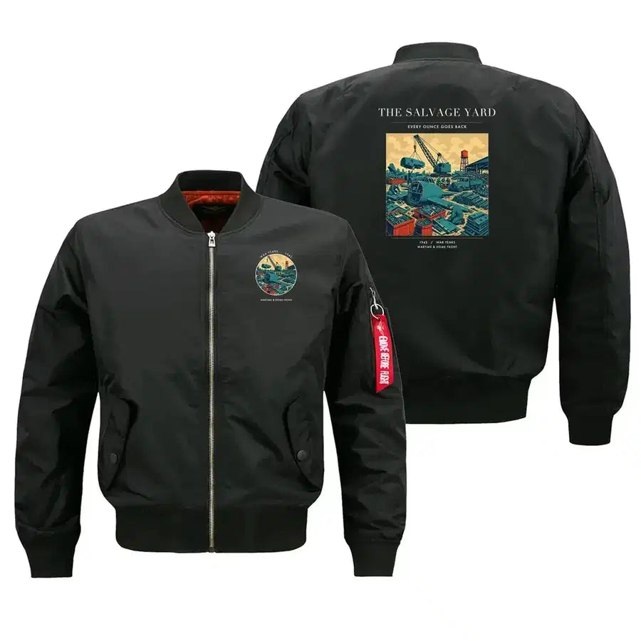VINTAGE G4509 - The Salvage Yard - Bomber Jacket design on black