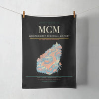 Thumbnail for Montgomery Regional Airport (MGM) design on black towel