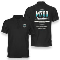 Thumbnail for Piper M700 Fury design on black double-side polo t-shirt, double-side print