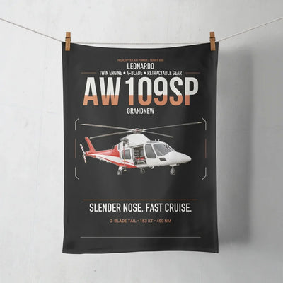 Leonardo AW109SP GrandNew design on black towel