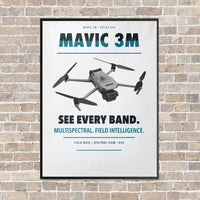 Thumbnail for DJI Mavic 3 Multispectral vertical canvas print - framed - white background