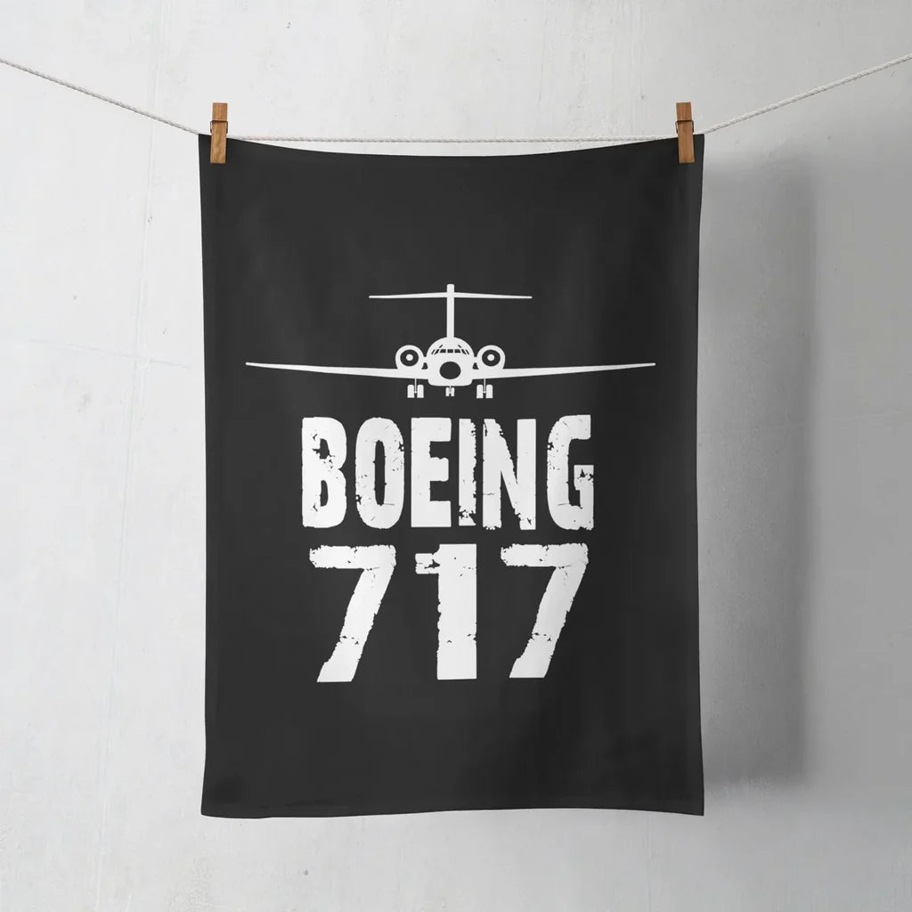 Boeing 717 & Plane aviation design on soft absorbent cotton towel.