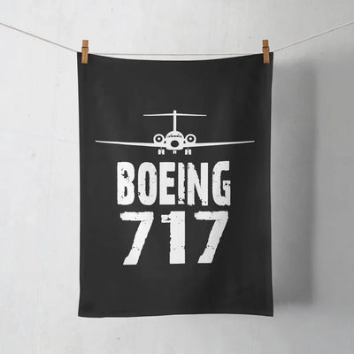 Boeing 717 & Plane aviation design on soft absorbent cotton towel.