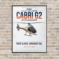 Thumbnail for Guimbal Cabri G2 vertical canvas print - framed - white background
