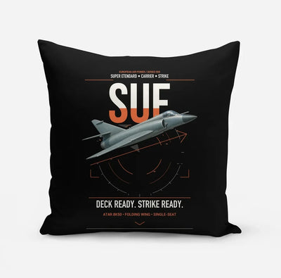 Dassault Super Étendard design on black pillow