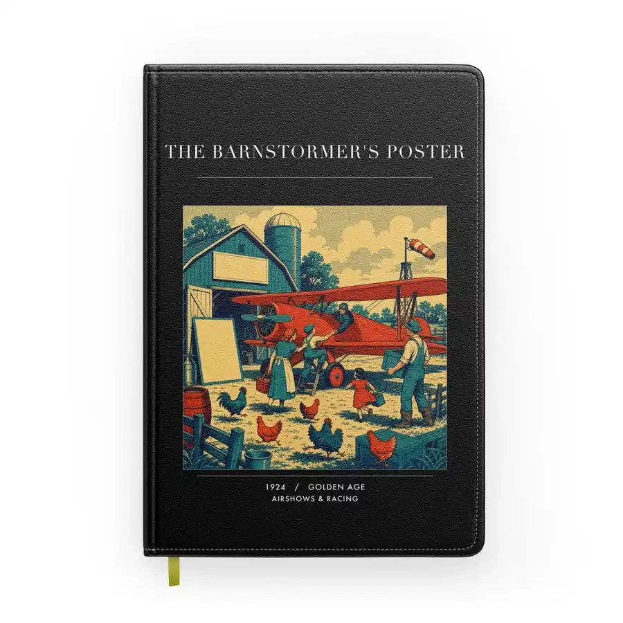 VINTAGE G4165 - The Barnstormer's Poster - Designed Notebooks design on black