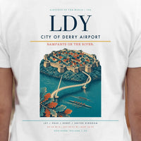 Thumbnail for City of Derry Airport (LDY) double-side t-shirt design close-up cover