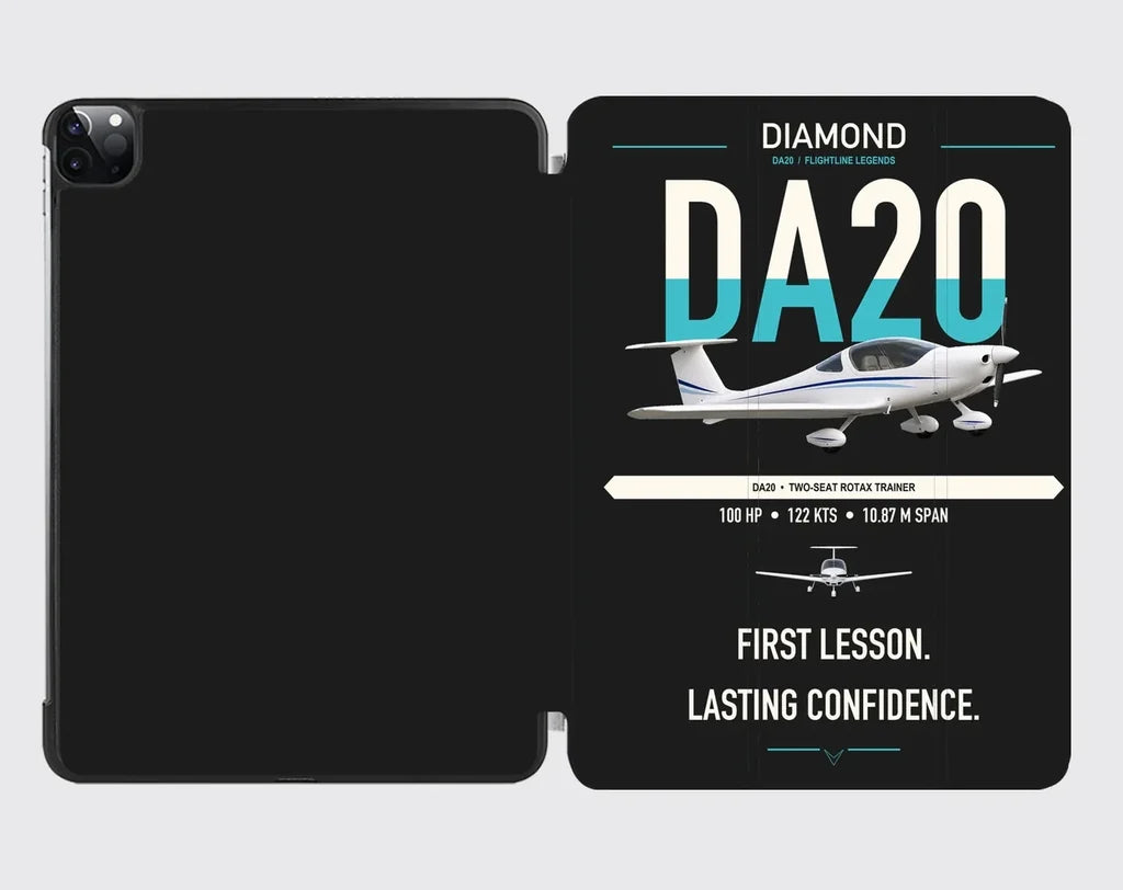 Diamond DA20 design on black ipad tablet case