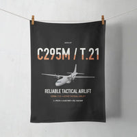 Thumbnail for Airbus C295M T.21 design on black towel