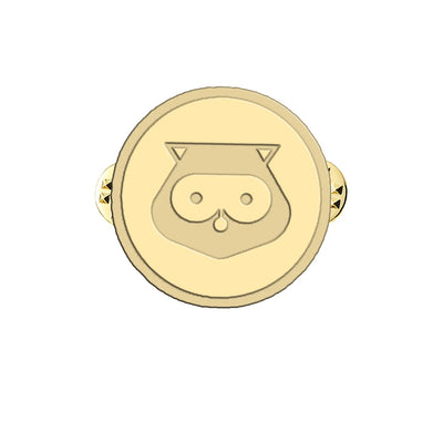 Porter Airlines aviation hollow pin in polished alloy.