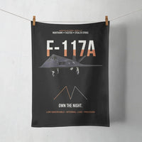 Thumbnail for F-117A Nighthawk Own The Night design on black towel
