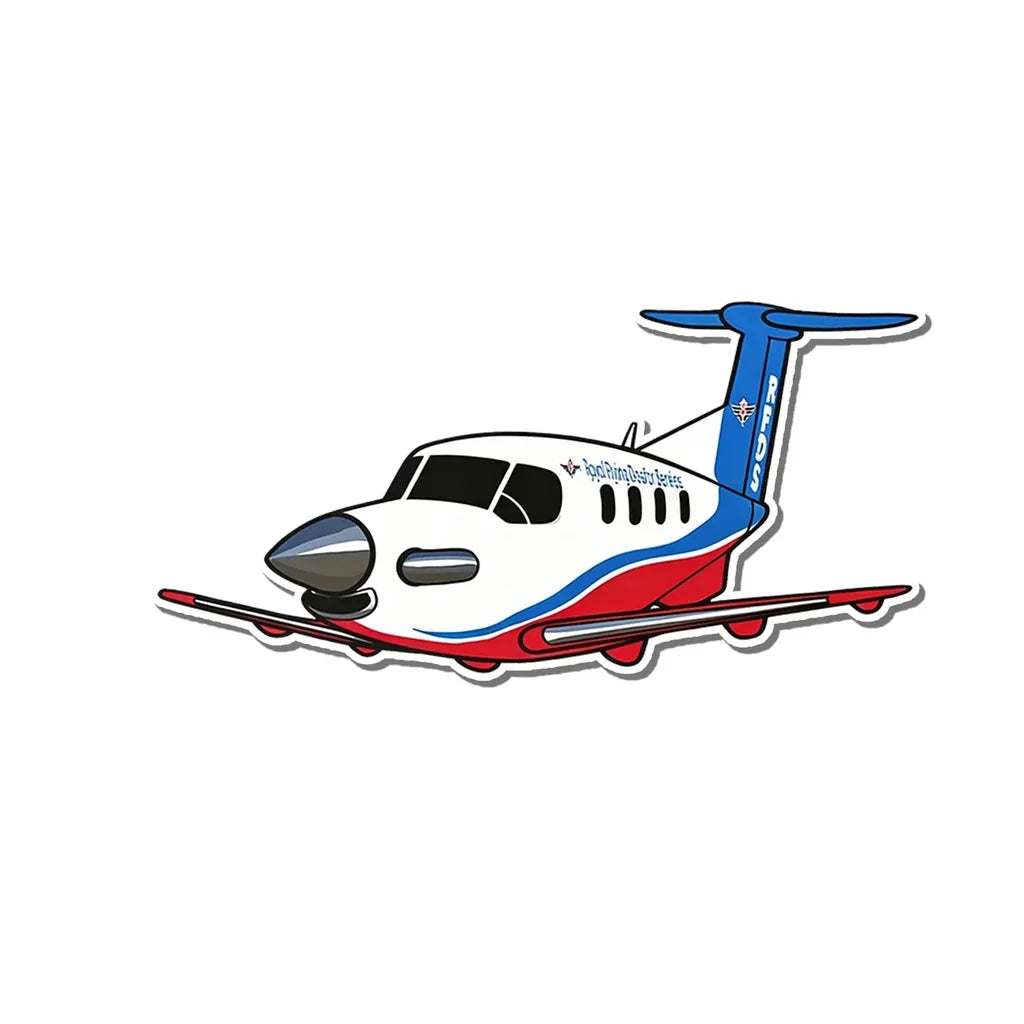 RFDS Pilatus PC-12 aviation design airplane sticker in weather-resistant vinyl.
