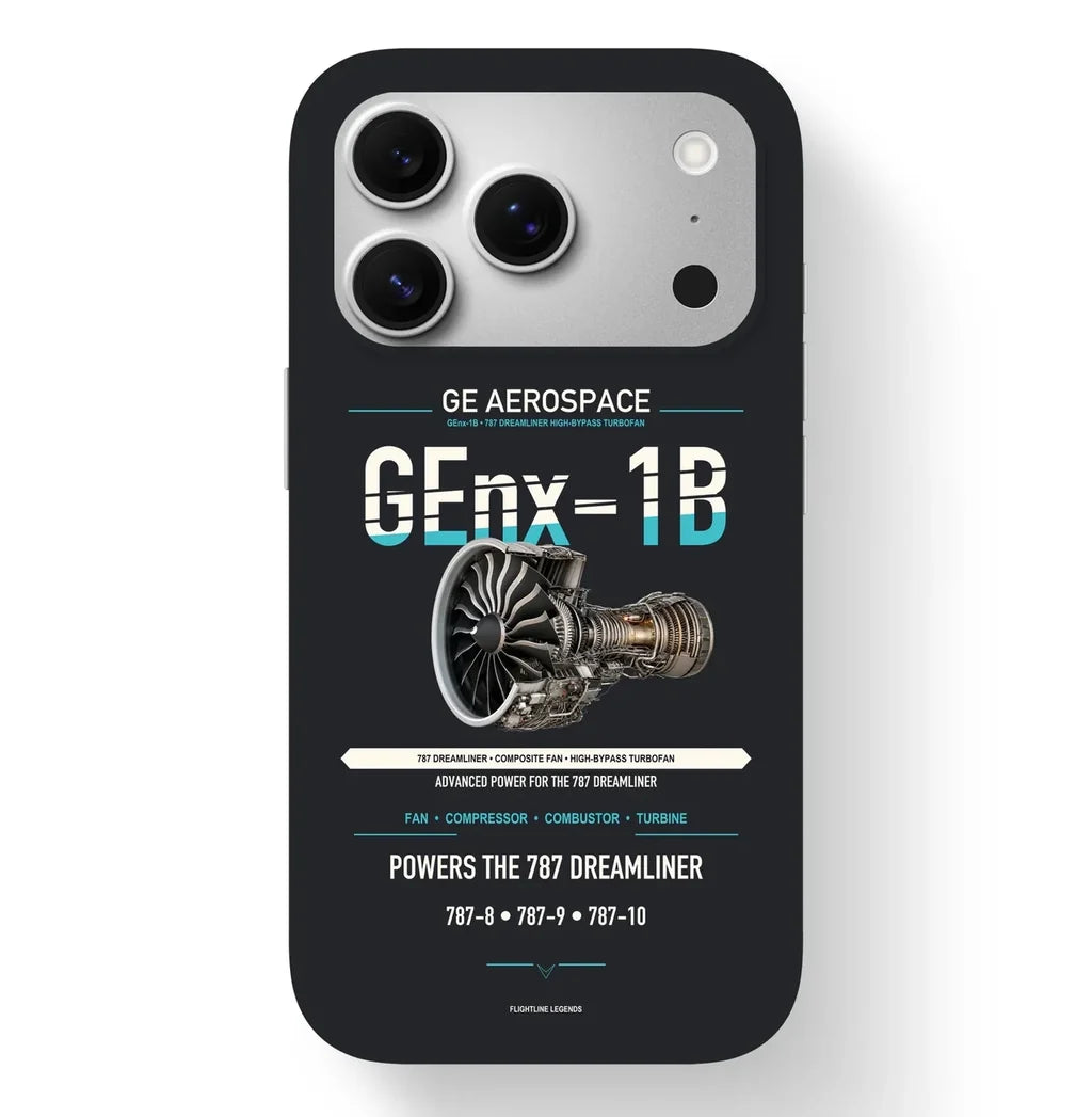 GEnx-1B Case design on black iphone case