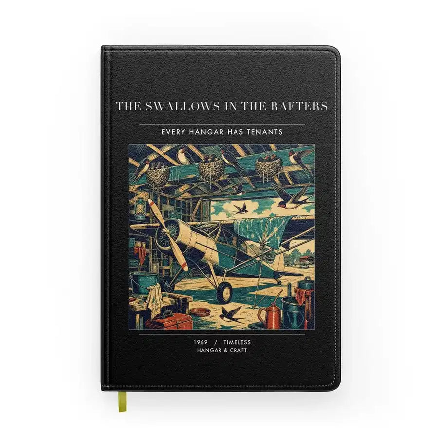VINTAGE G4269 - The Swallows In The Rafters - Designed Notebooks design on black