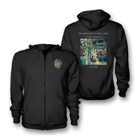 Thumbnail for VINTAGE G4378 - The Midnight Cleaning Crew - Premium Zipped Hoodie design on black