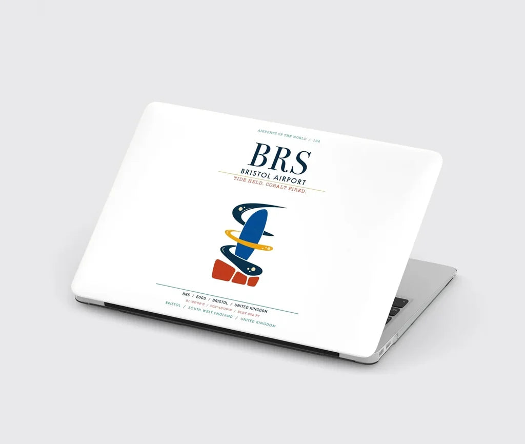 Bristol Airport (BRS) design on white MacBook case