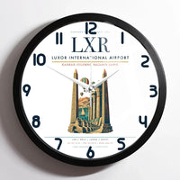 Thumbnail for Luxor International Airport (LXR) design on white framed wall clock