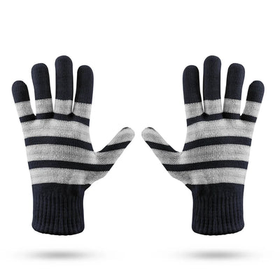 Silver Pilot Epaulettes 4 Lines aviation design on soft knit fabric gloves.