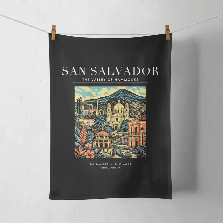 SAN SALVADOR - Poster - Towel - Black