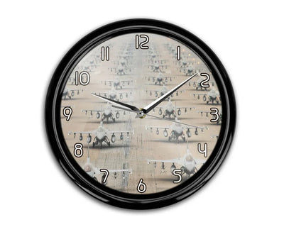 Military Jets aviation themed wall clock, premium wood and metal.