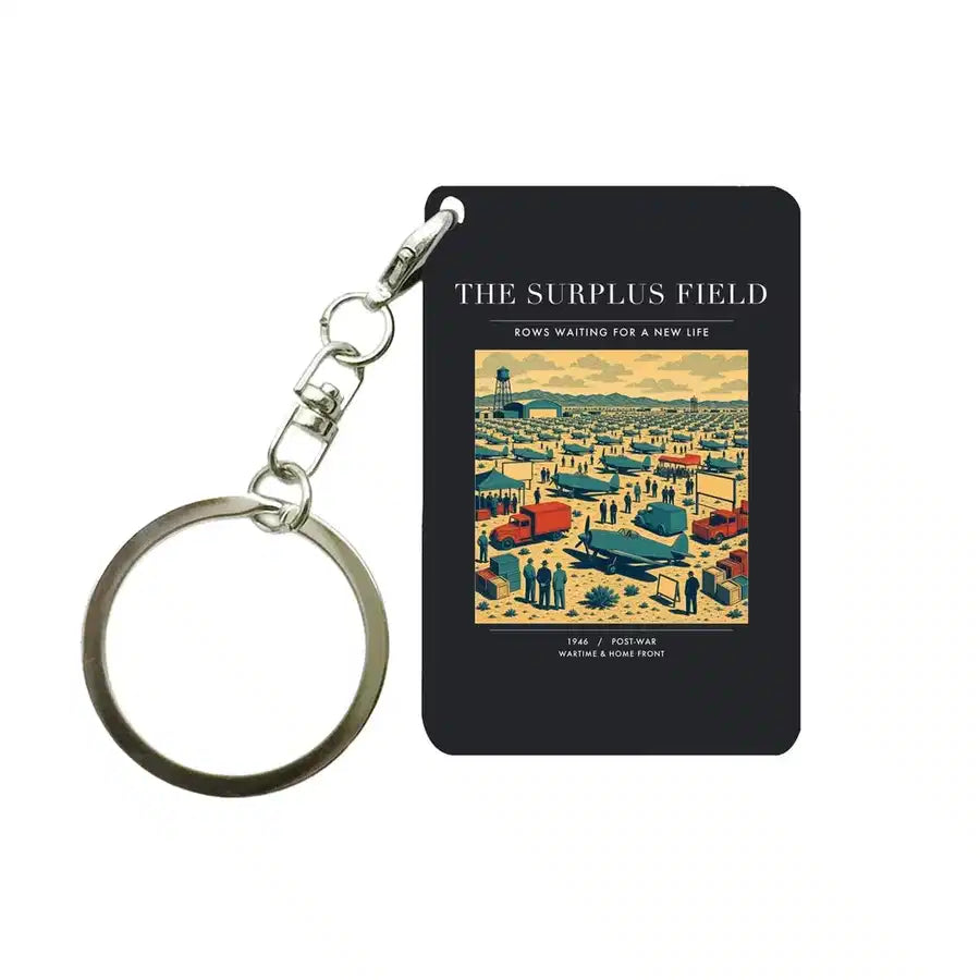 VINTAGE G4539 - The Surplus Field - Designed Key Chain design on black